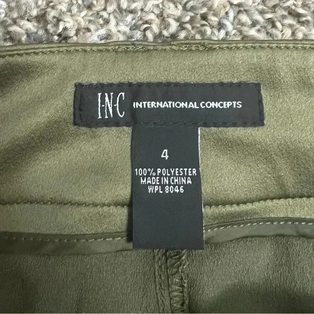 INC INTERNATIONAL CONCEPT Y2K CARGO PANTS FOREST  GREEN SEQUIN POCKETS CUFFED - Picture 6 of 12